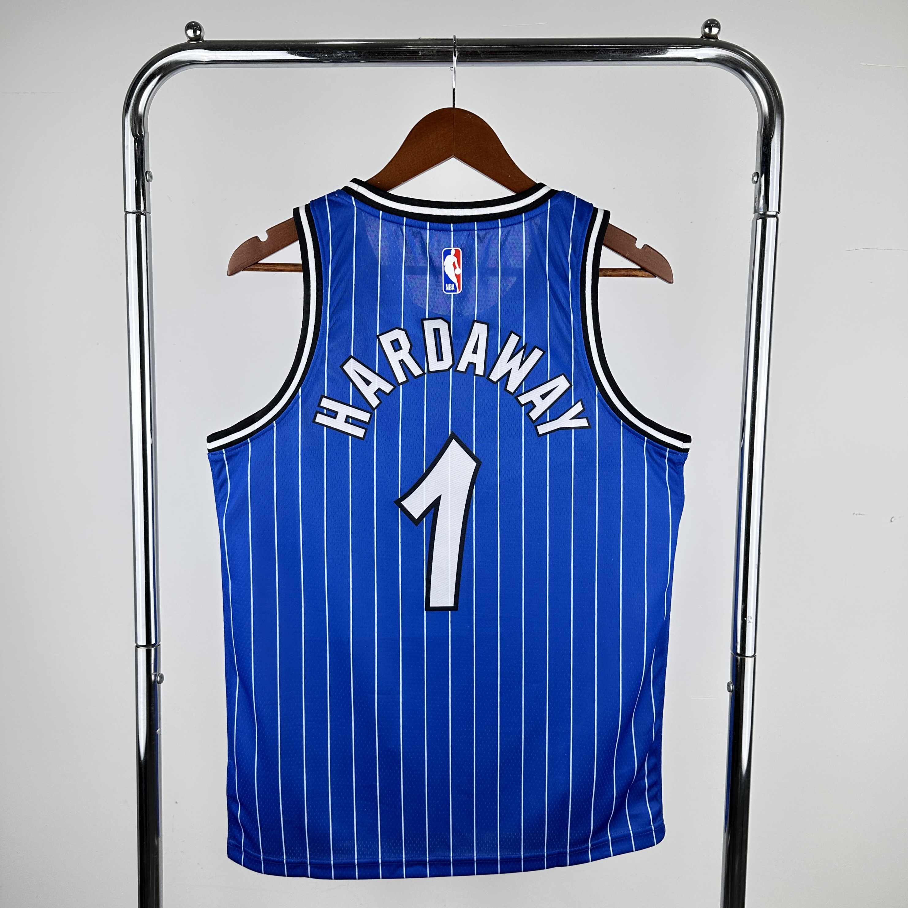 Men Orlando Magic #1 Hardaway Blue stripe Throwback Nike 2024 NBA Jersey